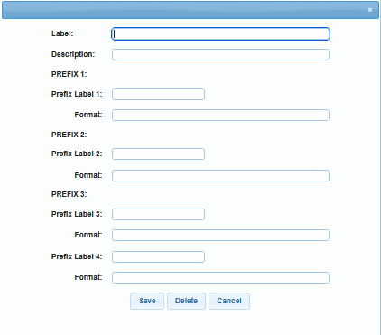 Prefix box configuration form