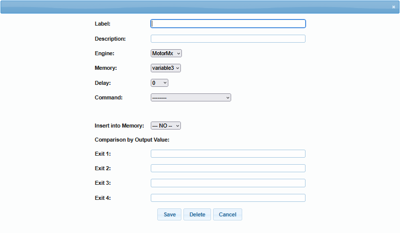 Spider box configuration form